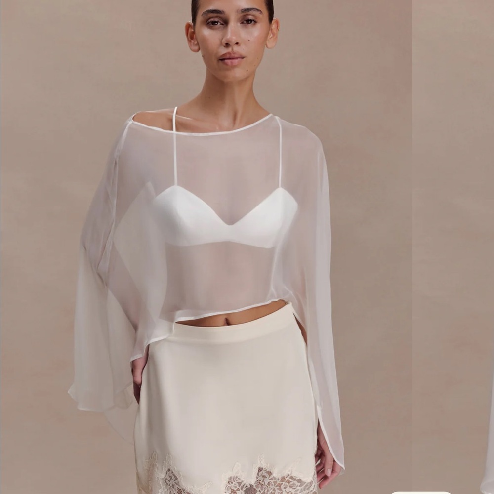 Meshki - Kirstine Bralette With Chiffon Cape